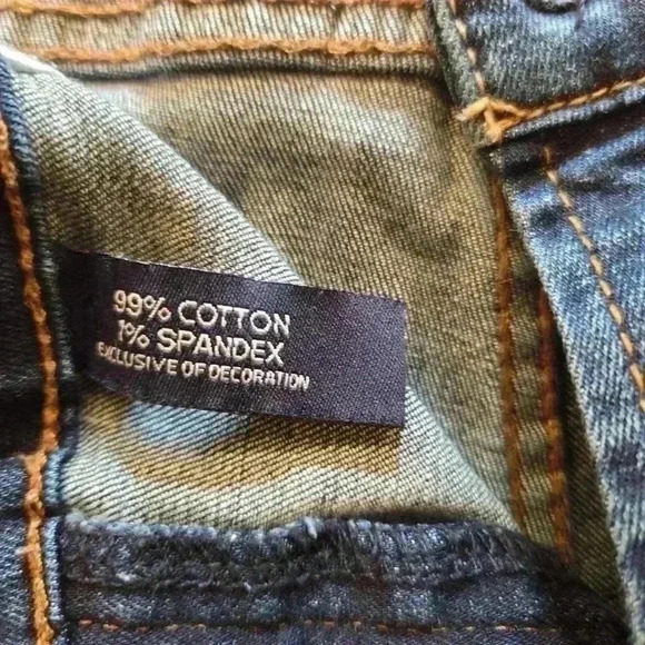 U.S. Polo Assn Mens Straight Leg Distressed Dark Blue Jeans size 34"W 32"L - Picture 9 of 10